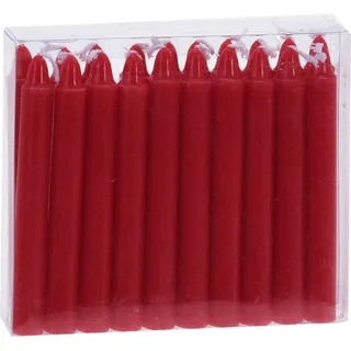 Spetebo Echtwachs Stabkerzen 20 Stück 10 cm rot