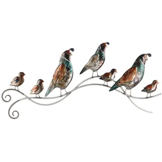 Kaufhaus le petit Wanddekoobjekt Wanddeko Vögel Wandbild Wandhänger Deko Vogel Skulptur Figur Objekt, Dekofigur, Dekoobjekt, Wandhänger aus Metall