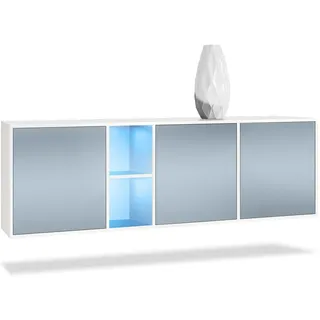 Vladon Sideboard, Pastellblau, Holzwerkstoff, 182x53x35 cm, Wohnzimmer, Kommoden & Sideboards, Sideboards
