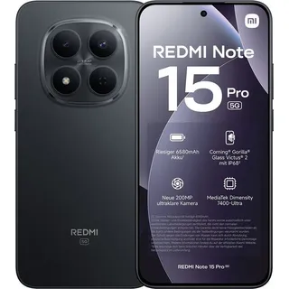 Xiaomi Redmi Note 15 Pro 5G 12+512GB Smartphone Handy (200 MP Kamera)