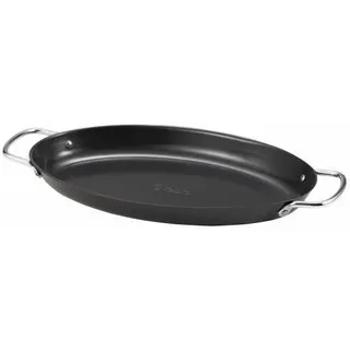 Tepro Grillpfanne oval schwarz (BxTxH 39 x 20,5 x 3,5 cm)
