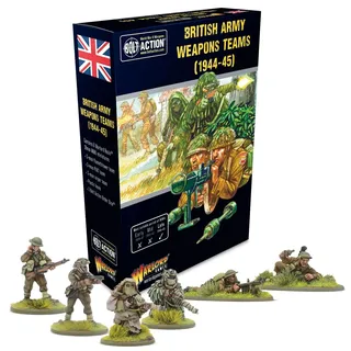 Warlord Games Britische Armee (1944–45) Waffenteams – Miniaturen im Maßstab 28 mm für Bolzenaktion, sehr detaillierte Miniaturen aus dem 2. Weltkrieg für Tisch-Kriegsspiele