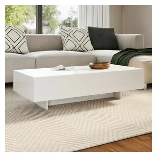 vidaXL Couchtisch Hochglanz Weiß MDF 55 x 31 x 55 cm