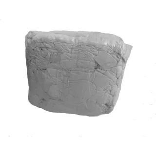 Industrieputzlappen Flanell, 10 kg Würfel, geschnitten nach DIN 61650 (Bettwäsche weiß)