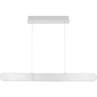 Dieter Knoll Led-Hängeleuchte Otis Linear, Silber, Metall, Uni,Uni, länglich,länglich, 7.5x150x115 cm, RoHS, Europäischer Sicherheitsstandard, CE, höhenverstellbar, 3 Helligkeitsstufen, Lampen & Leuchten, Innenbeleuchtung, Leuchten nach Räumen, Esstischlampen