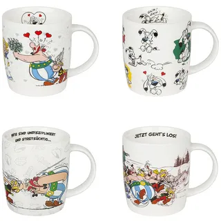 Konitz Becher Kaffee Becher Serie Asterix Set 4 teilig