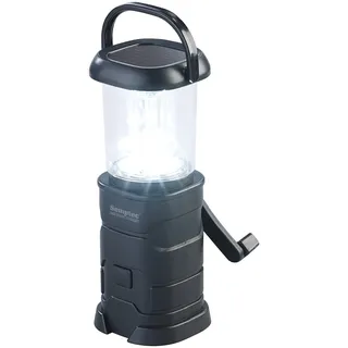 Semptec Urban Survival Technology Kurbel Lampe: LED-Camping-Laterne, lädt per Dynamo, Solar und USB, 300 mAh, 60 Lumen (Kurbellampe mit Solar, LED Kurbellampe, Zelt)