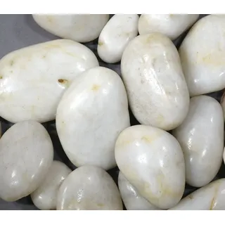 Flusskiesel weiß/grau 1 Kg - Dekosteine - Tischdekoration - Deko kaufen - Deko Steine - Gravuren