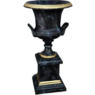 Xlmoebel Dekovase XXL Deko-Vase im antiken Stil aus schwarzem Kunststoff, Made in Europa schwarz