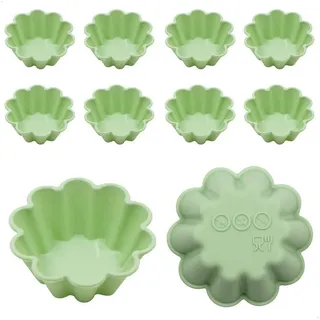 LuxusKollektion Tarteform Silikon Törtchenform 10er Set, (10-tlg) grün