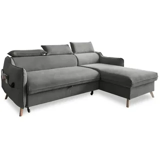 miuform Ecksofa mit Schlaffunktion Sweet Harmony ¦ grau ¦ Maße (cm): B: 228 H: 95
