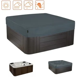 Hentex aufblasbare Whirlpoolabdeckung Rechteckige Allwetter Garten Whirlpool Abdeckung 240 cm x 25 cm