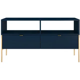 Skandica Lowboard, Dunkelblau, Metall, 120x65x37 cm, Wohnzimmer, Wohnwände, Lowboards, Lowboards stehend