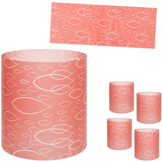 alles-meine.de GmbH 10 Stück - kleine Tischlichter Motiv frei wählbar Fische Ichthys - Kirche & Glaube - Gott - rosa - Feier & Fest 10 cm - Licht - für Teelichter/Batteri..