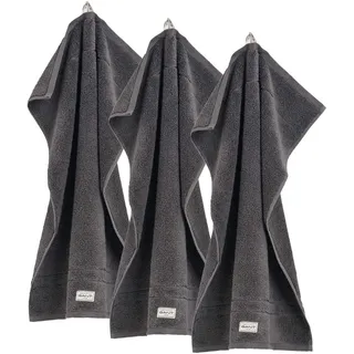 Gant Gästetuch, Dunkelgrau, Textil, Uni, Füllung: Baumwollfüllung, 200x135 cm, unisex, Badtextilien, Handtuch-Sets