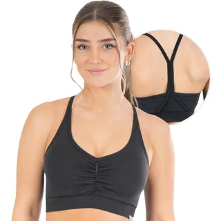 SMILODOX Sport BH Batik Acid Scrunch Unterwäsche in Schwarz, Größe XS