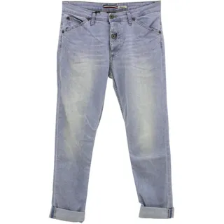 Please Damen Jeans P 06D_BQ2P6S-P06D Boyfriend Blau - Light Blue Denim XXS XS S M L XL 98% Baumwolle Stretch, Größe:L, Farbvariante:Light Blue Denim 1670 - L