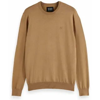 SCOTCH&SODA Herren Pullover - Core, Viskose Pullover, einfarbig Hellbraun S