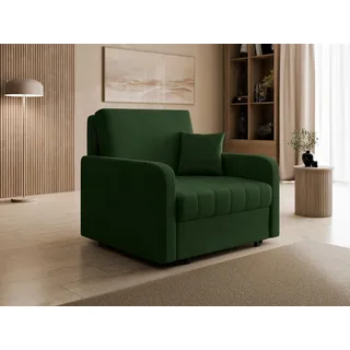 Mirjan24 Schlafsessel Viva Silk I Polyester 102 x 85 x 98 cm Grün mit Kissen