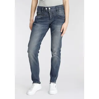 Boyfriend-Jeans HERRLICHER "BIJOU ORGANIC DENIM" Gr. 25, Länge 32, blau (blue core 603) Damen Jeans Weite High Waisted