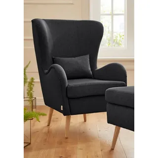 Home affaire Sessel Sallito, Ohrensessel, TV-Sessel, für Wohnzimmer, auch in Samtcord schwarz