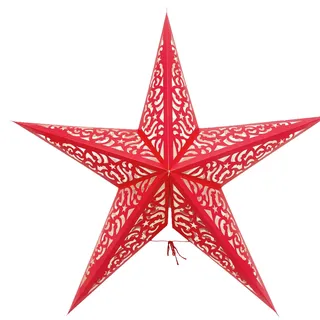 Papier Stern Deko Hängedeko Winter Weihnachten Fensterdeko rot matt DIY