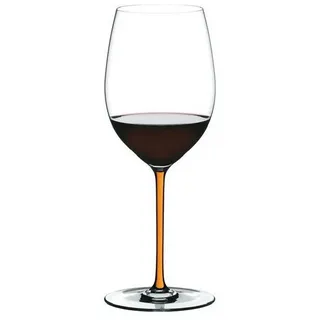 Riedel Fatto A Mano Cabernet/Merlot - Orange - Einzelpackung, Weinglas, Kristallglas, Spülmaschinenfest - 4900/0O