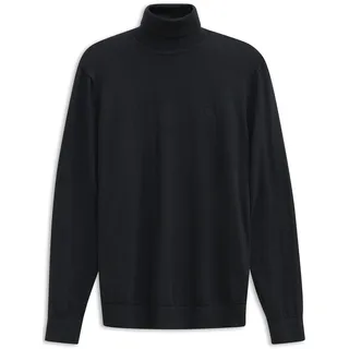 Rollkragenpullover BUGATTI "Regular Fit", Herren, Gr. XXL, 390, marine, Strick, 95% Baumwolle, 5% Kaschmir, unifarben, regular fit, ohne Ausschnitt, Rippbündchen, Pullover Rollkragenpullover, aus Baumwolle-Kaschmir