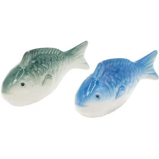 B2S BACK2SEASON 2 x Schwimmfisch grün und blau Deko Teichkugel Gartenkugel groß 2er Set