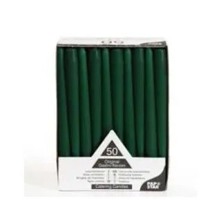 Papstar Leuchterkerzen 25 cm 50 St. dunkelgrün