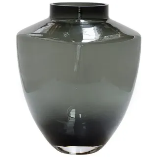 Vase the World Tischvase Glasvase klassisch konisch Blumenvase mundgeblasen (1 St., 1 Vase), handgefertigt für große Sträuße grau