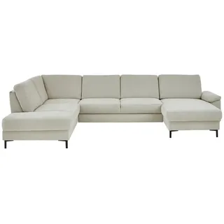 Dieter Knoll Wohnlandschaft Dieter Knoll, Greige, Metall, 4-Sitzer, U-Form, 349x235 cm, Typenauswahl, Fußauswahl, Stoffauswahl, Armteilvarianten, Hocker erhältlich, Wohnzimmer, Sofas & Couches, Wohnlandschaften, Wohnlandschaften in U-Form