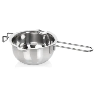 Wenco Wasserbad Schmelzschale – Hitzebeständiger Schmelztopf mit Griff zum Schmelzen von Schokolade, Butter, Wachs – Spülmaschinenfest & Rostfrei – Perfekt für Backen, Kochen & DIY, Edelstahl, 14cm