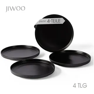 JIWOO Teller Ø 21 cm schwarz 4er Set