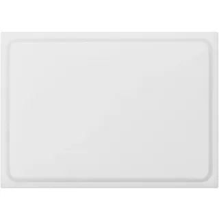 Muvell Schneidebrett Kunststoff HDPE500 | Weiß 45x30x2 cm | Schneidbrett | Gastro Profi HACCP Milch- & Backwaren Küchenbrett | 1 Seite mit Saftrinne |