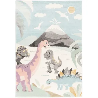 Pergamon Maui Kids Dinowelt Kinderteppich 200 x 290 cm Mehrfarbig