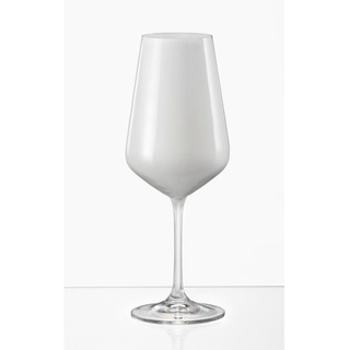 Crystalex Weinglas Black & White, Kristallgläser farbig am Bauch weiß