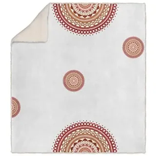 Soleil d'ocre Mandala Abdeckung, Polyester, Orange, 110x170 cm