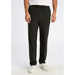 Stoffhose LINDBERGH "Freizeithose Relaxed Fit", Herren, Gr. L, schwarz, Obermaterial: 65% Polyester, 31% Viskose, 4% Elasthan, meliert, relaxed fit, Hosen Stoffhose