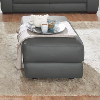 Calia Italia Hocker Gaia Leder 67 x 44 x 90 cm Grau