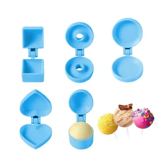 Cake-Pop-Form – 3D-Druck, 5-teiliges Set | Cakepop-Formen mit antihaftbeschichtetem, einfach zu lösendem Design, kreative Backwerkzeuge zum Dekorieren von Kuchen, Desserts | Einfache Kreis-Cake-Pop-Au