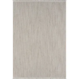 Teppich »Vals«, rechteckig, Uni Farben, meliert, Sisal-Optik, auch in rund erhältlich, mit Fransen, 44927543-0 beige/weiß 7 mm
