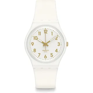 Swatch WHITE BISHOP Quarz Leder 34 mm S028W106-S14