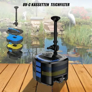 MAUK UV-C Kassetten Teichfilter System Unterwasser Komplett set