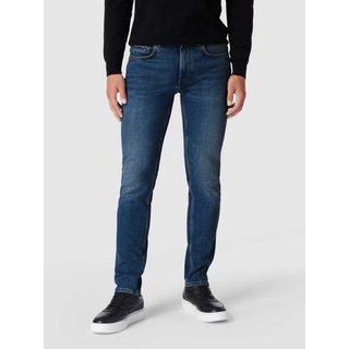 Straight Fit Jeans mit Stretch-Anteil Modell 'Denton', Jeansblau, 34/32