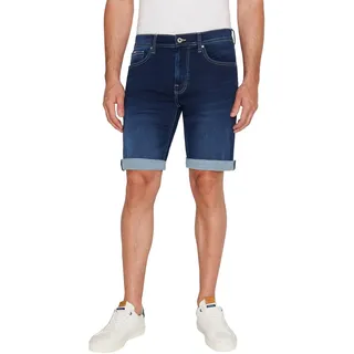 Pepe Jeans Herren Jeans Short SLIM GYMDIGO SHORT Slim Fit Blau Dp4 Normaler Bund Reißverschluss W 33