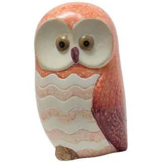 Kaufhaus le petit Tierfigur Eule Kauz Deko Garten Vogel Zaunhocker Figur Skulptur Schleiereule, Tier Dekofigur Dekoskulptur Dekoobjekt aus Keramik