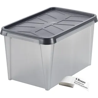 ORTHEX Smart Store DRY 45 / 4 wasserdichte Aufbewahrungsboxen im SET, inkl. Beschriftungsetiketten