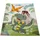 Kinderzimmer Teppich Grün Dinosaurier Dschungel Vulkan 3-d Effekt Kurzflor Grösse 133 cm Quadrat