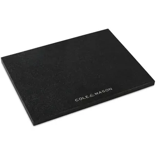 Cole & Mason großes schwarzes Granit Schneidbrett 30 x 40 cm Oberflächenschutz